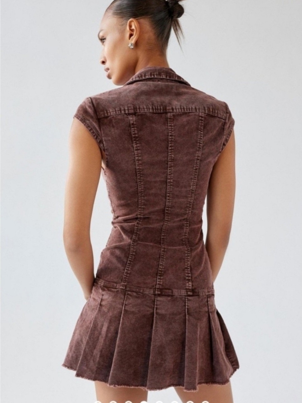 UO Jazzy corduroy mini dress  Urban outfitters cowgirl dress country size medium - Picture 7 of 8